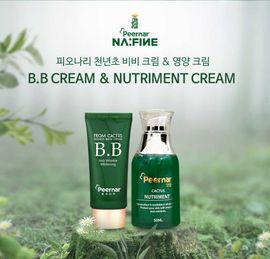 PEERNAR Cheon-nyeon-cho Cactus Nourishing Cream and BB Cream Set for Anti-Aging Brightening and Flawless Glow _ Made in Korea
