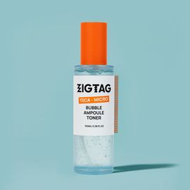 ZIGTAG TECA-MICRO Bubble Ampoule Toner 100ml Cica Centella Asiatica Calming Hydration for Sensitive Oily Skin _ Made in Korea