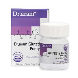 Dr. aram High Purity 98% Glutathione 800mg with Selenium and 6-Layer Antioxidant Mechanism 60 Tablets _ Made in Korea