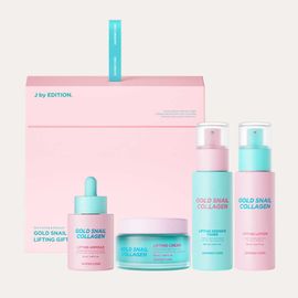 JAMINKYUNG Gold Snail Edition Collagen Lifting Skincare 4 Items Gift Set Anti Aging Skin Care Full Routine Box _ Made in Korea