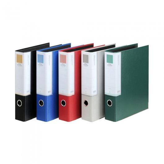 Munhwa Professional Hardboard 3-Ring D-Ring Binder B849-71 | 1.5-Inch (6cm) | Black PP | Metal Slide Rail & Finger Ring | Made in Korea