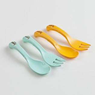 I-BYEOL Friends] Baby Spoon and Fork Yellow