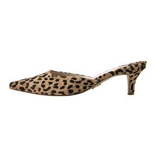 KUHEE] Leopard Calf hair Skin Mule 5cm(7042-1)