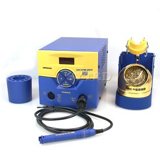 Hakko FM-203 Stazione Di Saldatura Professionale A Doppia Porta – ESD, Controllo Temperatura 200-450°C, LED Sul Manipolo, Senza Punta