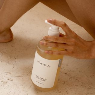 [NINE MILA] Pure Hinoki Body Wash 1000ml (Blackberry, White Musk) -  Fragrant Large Capacity Shower Gel pH-Balanced Perfume Made in Korea