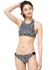 [69SLAM] Damen Blumen Weißer Bikini Top & Bottom SET (Surfer Crop BH & Lucy Höschen)