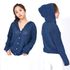 [Spring Bom] Denim Indigo Button Hood Knit_ Made in KOREA