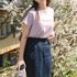 [Natural Garden] MADE N Natural Garden Printed Linen Short Sleeve T-shirt_ high quality material, Neat and tidy silhouette round neck_ Made in KOREA