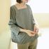 [Natural Garden] MADE N Square Neck Levitt Embroidery Linen Check Blouse_High quality material, linen material, square neck_ Made in KOREA