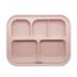 IBYEOL Friends Premium Platinum Silicone Suction Plate with Lid for Baby Self-Feeding Toddler Sectioned Meal Tray Pink  _ Made in KOREA