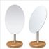 [Star Corporation] ST-314 Wood Makeup Mirror, 360 Degree Left and Right Swing, 360 Degree Rotating Double-Sided Bathroom Mirror