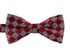 [MAESIO] BOW7207 BowTie check red  gray  _ Pre-tied bow ties Formal Tuxedo for Adults & Children, For Men Boys, Business Prom Wedding Party, Made in Korea