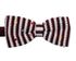 [MAESIO] BOW7229 BowTie Stripe dot, knit Red Wine  White_ Pre-tied bow ties Formal Tuxedo for Adults & Children, For Men Boys, Business Prom Wedding Party, Made in Korea
