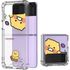 [S2B] KAKAO FRIENDS CHOONSIK Clear TPU+PC Bumper Case Compatible with Galaxy Z Flip 4 / Z Flip 3 – Crystal Clear, Shock-Absorbing, Camera & Button Protection for Galaxy - Made in Korea