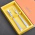 [HAEMO] Jangsu Tea Spoon & Tea Fork 2P Set – Unique Design, Premium Stainless Steel Tea Set for Gifting, Made in Korea