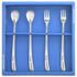[Hémorro] Happy Winking Medium Tea Spoon & Fork Set 4P – Design de personnage mignon, acier inoxydable de qualité supérieure, fabriqué en Corée