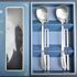 [ХЕМО] Happy Winking Spoon & Chopsticks 2 Set _ Многоразовая нержавеющая сталь, корейские палочки для еды Ложка _ Сделано в КОРЕЕ