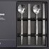 [HAEMO] Royal2 Spoon Chopsticks 2Set(BK) _ Acero inoxidable reutilizable Coreano Chopstix Cuchara Vajilla Hogar, Cocina o Restaurante