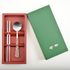 [HAEMO] Bonitto Matte _ Marron, Cuillère & Baguettes 1 Set _ Acier Inoxydable Réutilisable, Cuillère Baguette Coréenne _ Fabriqué en CORÉE