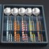 [HEMO] Cuchara de rayas, palillos _5 Set _ Acero inoxidable reutilizable, Cuchara de palillo coreana _ Hecho en COREA