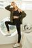 [Cielcoco] CLWP9108 Cintura Shirring Leggings Preto, Calças de Yoga, Calças de Treino para Mulheres _ Feito na COREIA