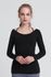 [Surpplex] CLWT8028 Schultergurt Langarm Schwarz, Gym tragen, Schweiß, Sportbekleidung, Joggingbekleidung, T-shirts, Mode Sportbekleidung, lässige Tops für Frauen _ Made in KOREA