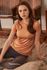 [Cielcoco] CLWT8047 U Hals T-shirt Orange Beige, Gym tragen, Schweiß, Sportbekleidung, Jogging-Kleidung, T-shirts, Mode Sportbekleidung, lässige Tops für Frauen _ Made in KOREA