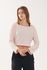 Cielcoco CLWT8096 Top Deportivo Crop Cover-Up de Corte Holgado con Escote Barco y Mangas Acampanadas _ ROSA _ Fabricado en Corea