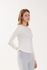 Cielcoco CLWT8097 Atasan Workout Lengan Panjang Nyaman dengan Jahitan Flatlock, Lengan Raglan, dan Perlindungan UV _ IVORY _ Buatan Korea