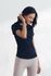 Cielcoco CLWT8100 Askin Fresh Short Sleeve Women Cooling Slim Fit Activewear Workout Top T-Shirt _ Black _ Made In Korea