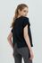 Cielcoco CLWT8115 เสื้อออกกำลังกายผู้หญิงแขนสั้นผ้า Sorona ดีไซน์ผ่าหลัง ทรงหลวม สีดำ ผลิตในเกาหลี