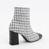 [KUHEE] Ankle_203014K 8cm _  Ankle Boot for Women with Comfort, Girl's Fashion Shoes, High Heels, Bootie Ankle Boot, Handmade, Cowhide, Tweed_ Made in Korea