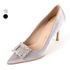 [KUHEE] Pumps_9043K 8cm _ Pumps Women's shoes with Comfort, High heels, Wedding, Party shoes, Handmade, Satin, Fabric _ Made in Korea