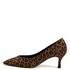 [KUHEE] Pumps 8371K 6cm-Stellertoheel Leopard Daily Middle-Heel Suede Handmade Shoes - Made in Korea