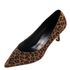 [KUHEE] Pumps 8371K 6cm-Stellertoheel Leopard Daily Middle-Heel Suede Handmade Shoes - Made in Korea