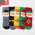 [Gienmall] Enfants Noël Vacances Robe Chaussettes 5 paires-Fun Nouveauté Animal Noël Chaussettes Hiver Noël Cadeaux-Made in Korea