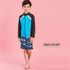 [กิเอนมอลล์] Boys Girls Kids Two Piece Rash Guard ชุดว่ายน้ํา + Sun Hat Sets-Long Sleeve Swim Trunk Sunsuit ชุดว่ายน้ําผลิตในเกาหลี