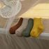 [Gienmall] Calcetines de algodón para niños pequeños 4Pairs-Niños y niñas Calcetines de moda para bebés de carácter básico simple-Hecho en Corea
