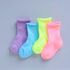 [Gienmall] Criança criança Sheer Crew meias 4Pairs-Boys And Girls Baby transparente de malha fina renda moda meias-feitas na Coreia