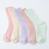 [Gienmall] Crianças Crianças Algodão Crew Meias 5Pairs-Meninos E Meninas Simples Personagem Básico Bebê Moda Meias Made In Korea