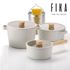 [نيوفلام] مجموعة FIKA Stockpot (وعاء تخزين 18 سم / 22 سم ، وعاء تخزين عميق 22 سم + إدراج من الفولاذ المقاوم للصدأ) - سيراميك حثي كامل - صنع في كوريا