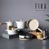 [NEOFLAM] FIKA Kochgeschirr-Set (18 cm / 22 cm Suppentopf, 22 cm tiefer Suppentopf + Edelstahleinsatz, 24 cm Bratpfanne, Induktion) - Vollinduktion Keramik - Hergestellt in Korea