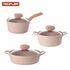 [NEOFLAM] Juego de ollas de utensilios de cocina Sherbet (cacerola de 18 cm / olla de 18 cm / olla de estofado de 22 cm) - Inducción completa, GAS, ELÉCTRICO, HALÓGENO, cerámica - Hecho en Corea