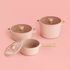 [Neoflam] FIKA OBJET Mini Pfirsichtopf 3-teiliges Set (18 cm Topf, 22 cm Suppentopf, 22 cm tiefer Suppentopf)_ Stilvolles und umweltfreundliches Premium-Kochgeschirr _Made in Korea