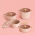 [新弗兰]FIKA OBJET 迷你桃锅 4 件套（18cm 平底锅 + 22cm 汤锅 + 22cm 深汤锅 + 22cm 浅锅）_ 时尚环保的高级炊具_Made 韩国