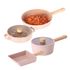 [ネオフラム]FIKA OBJETミニピーチ調理器具4点セット(18cm鍋+26cmフライパン+20cm浅鍋+15cm卵ロール鍋)_スタイリッシュで環境に優しいプレミアム調理器具_Made韓国