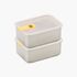 [NEOPLAM] PerfectSeal S Rectangular Airtight Container 2-Piece Set (800ml*2ea)  (Grid Pattern) – Easy and Safe to Use, Perfect Airtight Seal