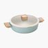 NEOFLAM Reverie IH Casserole peu profonde 24cm – Ustensiles de cuisine sains enrobés de céramique menthe _ Fabriqué en Corée