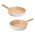 NEOFLAM Breeze IH Juego de 2 piezas para sartén cerámica (28 cm, 28 cm wok) – Juego cerámico antiadherente compatible con IH de alta temperatura _ Fabricado en Corea