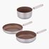 NEOFLAM Edge Stainless Steel Brown IH Cookware комплект из трёх частей (сковорода для молока 18 см, сковорода 28 см, сковорода для вока 28 см)